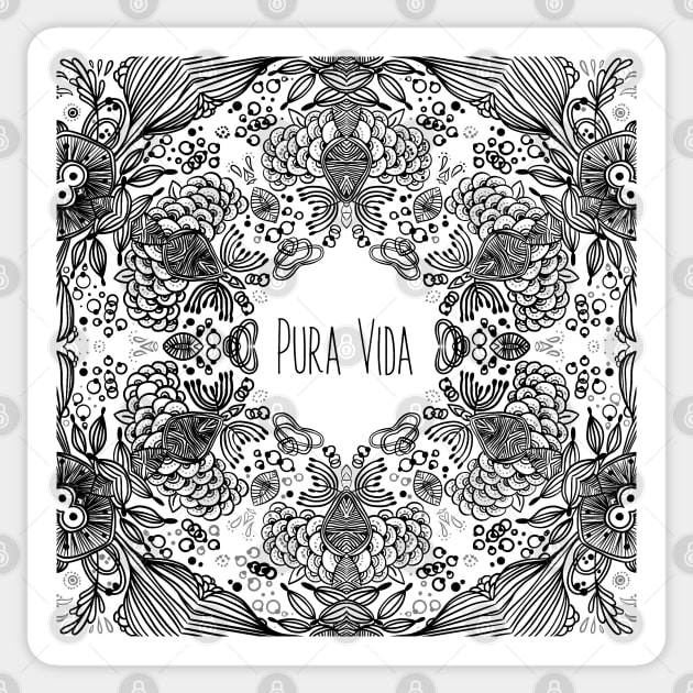 PURA VIDA B Sticker by MAYRAREINART